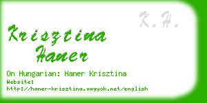 krisztina haner business card